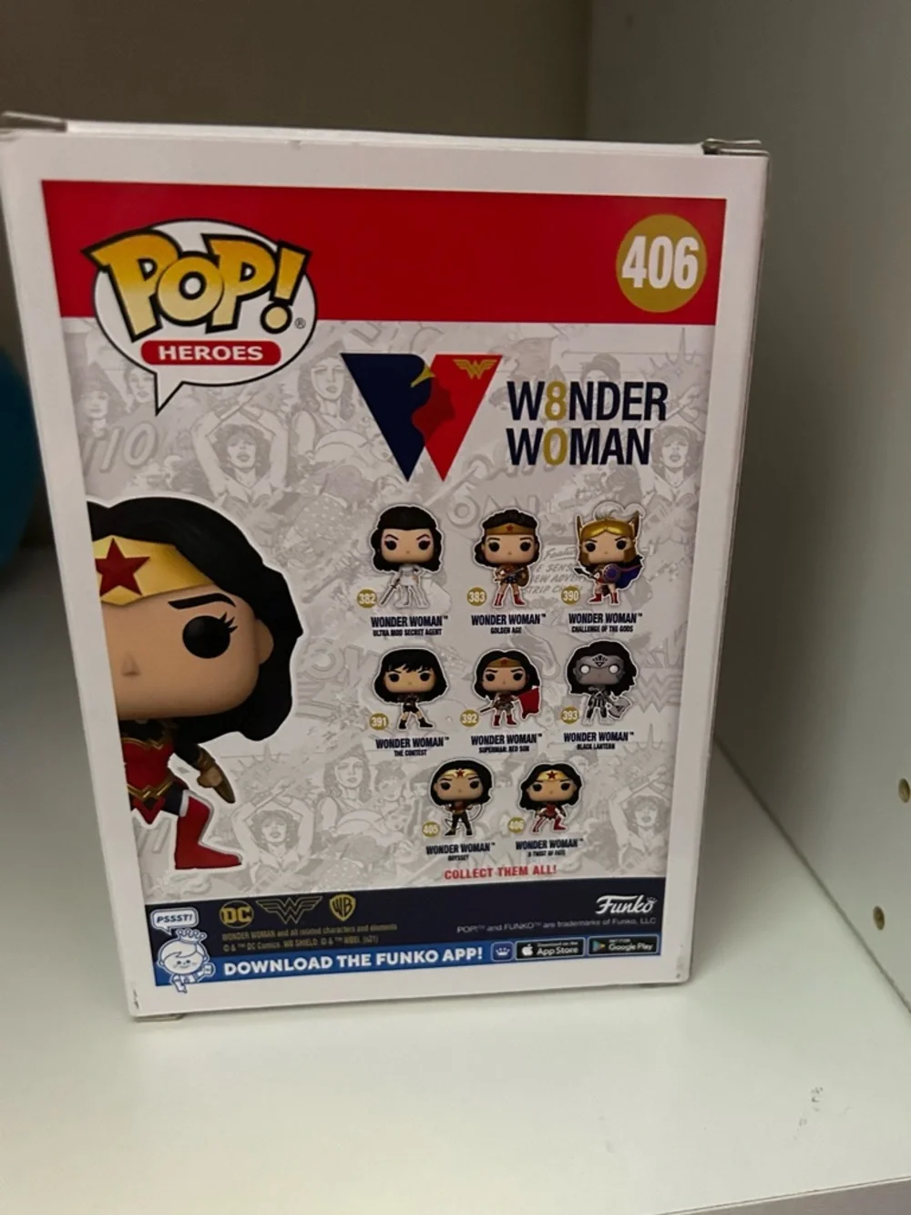 Funko Wonder Woman Pop! Figure Box - Red, Gold, Black - Picture 2 of 2